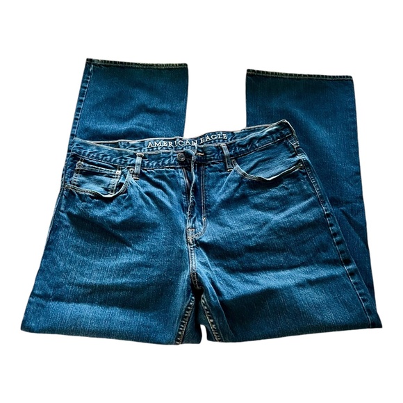 ‼️SOLD‼️ AE AMERICAN EAGLE OUTFITTERS BOOTCUT MENS JEANS 38X32 LOT of 3 - Picture 3 of 9